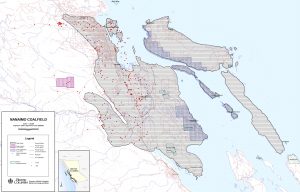Map of Nanaimo Coalfields